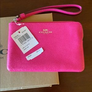 Pink Coach Wristlet New